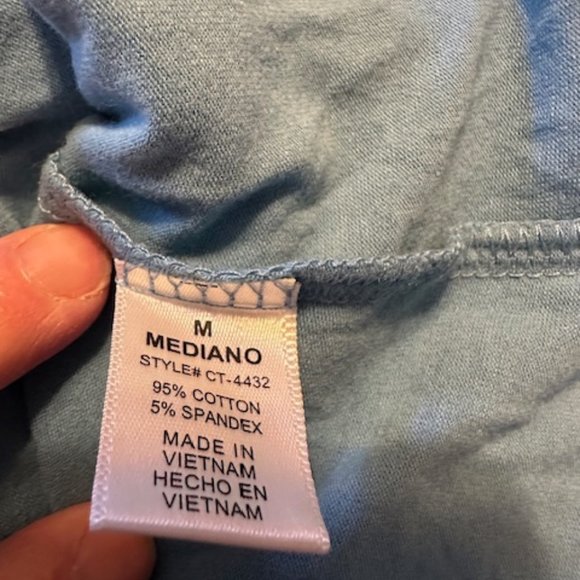 Blue V Cut Tank with Back Strap (2) - Picture 9 of 10